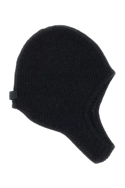 Jacquemus La Capuche Gros Grain Wool-blend Knitted Hat In Black