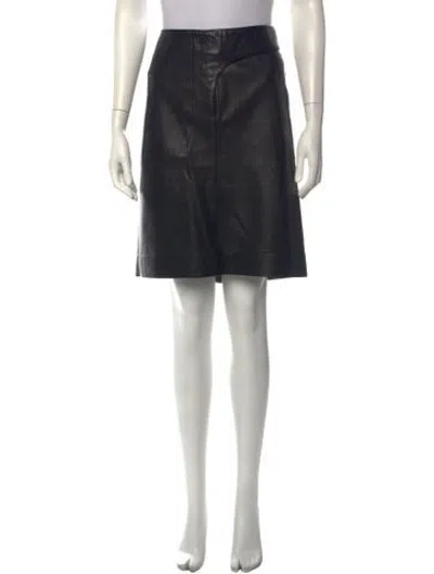 Pre-owned Jacquemus Lamb Leather Mini Skirt In Black