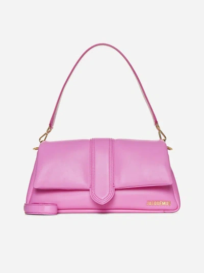 Jacquemus Le Bambimou Leather Bag In Neon Pink