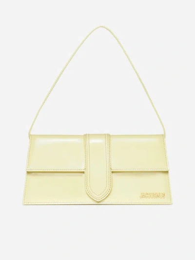 Jacquemus Le Bambino Long Leather Bag In Pale Yellow