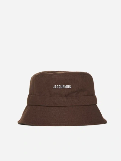 Jacquemus Le Bob Gadjo Cotton Hat In Brown