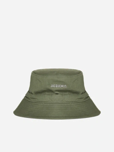 Jacquemus Le Bob Gadjo Cotton Hat In Khaki