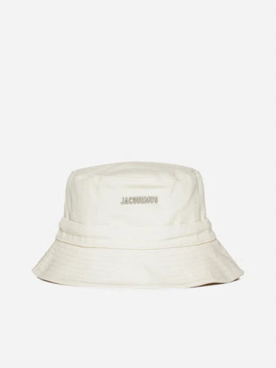 Jacquemus Le Bob Gadjo Cotton Hat In Off White