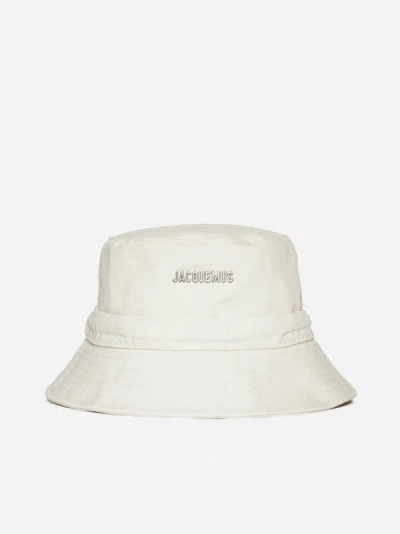 Jacquemus Le Bob Gadjo Cotton Hat In Off White