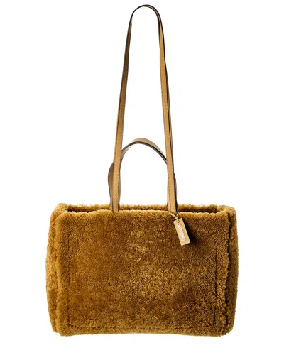 Jacquemus Le Cabas Neve Large Wool & Leather Tote In Green