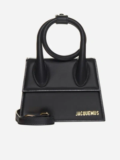 Jacquemus Le Chiquito Noeud Leather Bag In Black