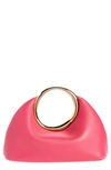 Jacquemus Le Petite Calino Leather Top Handle Bag In Dark Pink