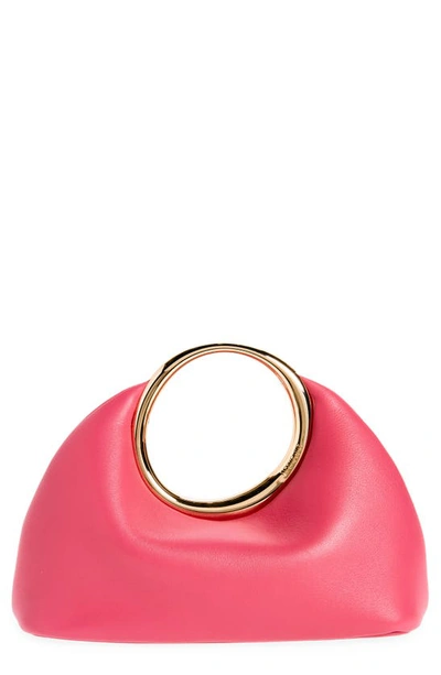 Jacquemus Le Petite Calino Leather Top Handle Bag In Dark Pink