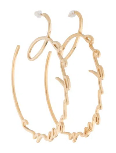 Pre-owned Jacquemus 'les Grandes Créoles' Hoop Earrings In Multicolor