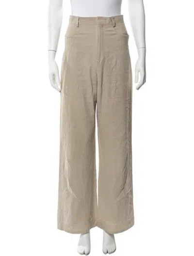 Pre-owned Jacquemus Linen Wide Leg Pants In Neutrals