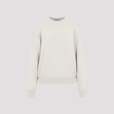 Jacquemus Logo Intarsia Merino Wool Sweater In White
