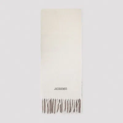 Jacquemus Moisson Alpaca-blend Scarf In Neutral