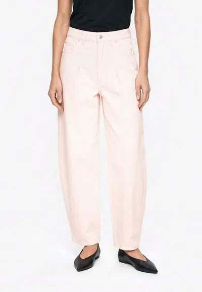 Jacquemus Ovalo High-rise Rounded-leg Jeans In Neutral