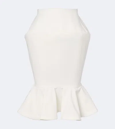 Jacquemus Palmier Ruffled Midi Skirt In White