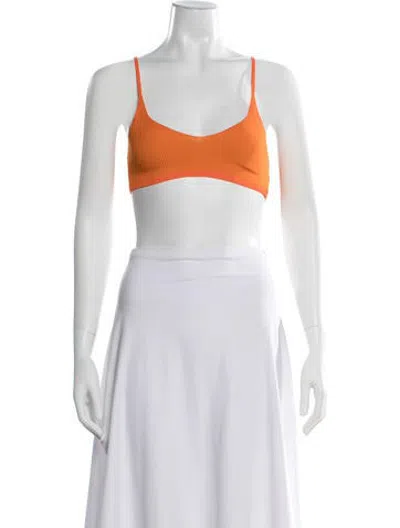 Pre-owned Jacquemus Scoop Neck Sleeveless Sports Bra In Orange