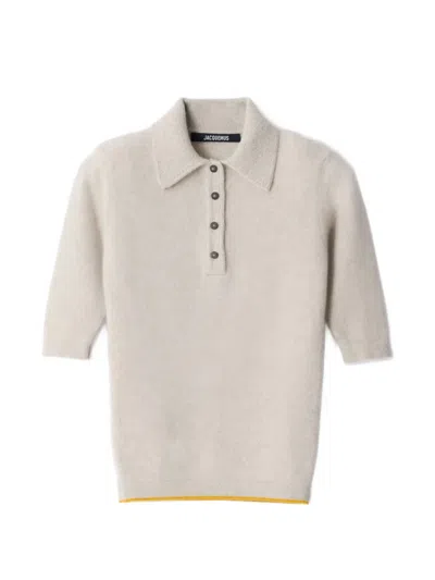 Jacquemus The Cachemire Polo Shirt In Neutral