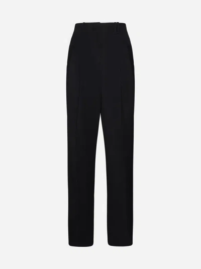 Jacquemus Titolo Wool Trousers In Black