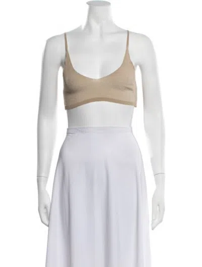 Pre-owned Jacquemus V-neck Sleeveless Sports Bra In Blue/white