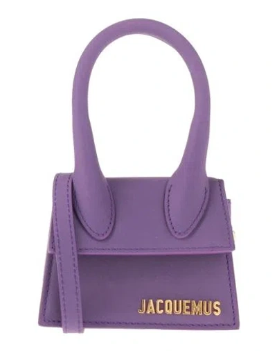 Jacquemus Woman Handbag Purple Size - Cow Leather