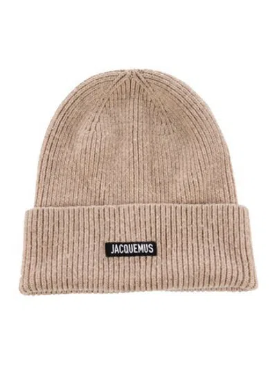 Pre-owned Jacquemus Wool-blend Knit Beanie In Neutrals