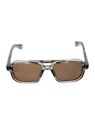 Pre-owned Jacques Marie Mage Evans Square Sunglasses In Grey