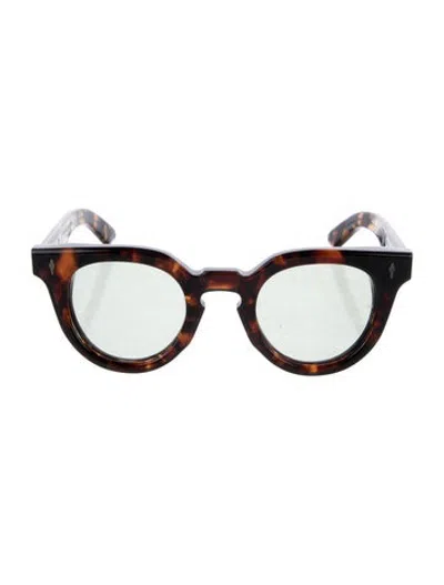 Pre-owned Jacques Marie Mage Jesse Round Sunglasses In Brown