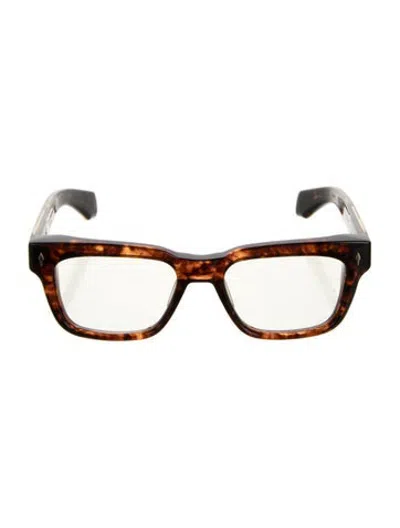 Pre-owned Jacques Marie Mage Molino Square Eyeglasses In Brown