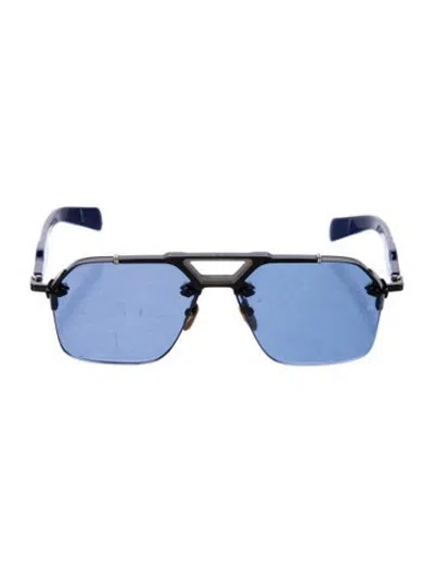 Pre-owned Jacques Marie Mage Silverton Aviator Sunglasses In Black