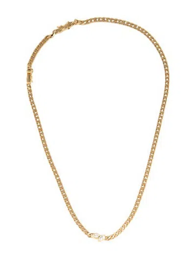 Pre-owned Jade Trau 18k Popy Curb Chain With Extender, 18.5" In Multicolor