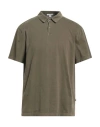 James Perse Man Polo Shirt Khaki Size 4 Supima In Beige