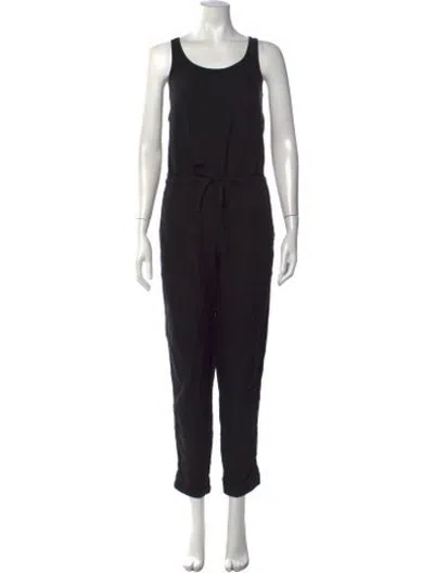 Pre-owned James Perse Scoop Neck Jumpsuit In Black