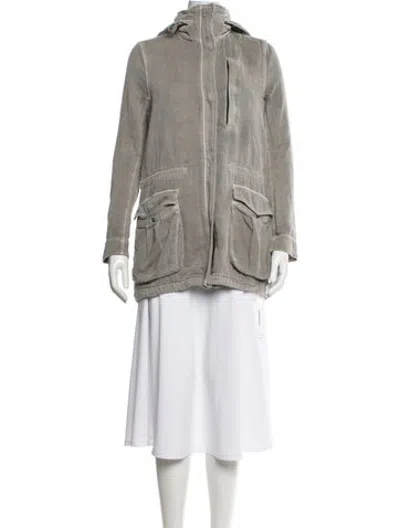 Pre-owned James Perse Utility Jacket In Grey