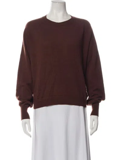 Pre-owned Jamie Haller Cashmere Crew Neck Sweater In Brown