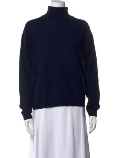 Pre-owned Jamie Haller Cashmere Turtleneck Sweater In Blue
