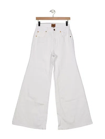Pre-owned Jamie Haller High-rise Wide Leg Jeans In White