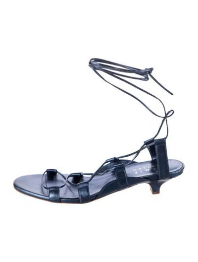Pre-owned Jamie Haller Leather Sandals In Blue/metallic