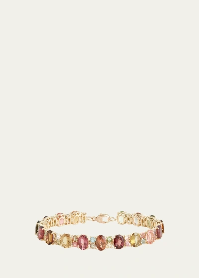 Jamie Wolf 18k Yellow Gold Multicolor Tourmaline Bracelet In Yg