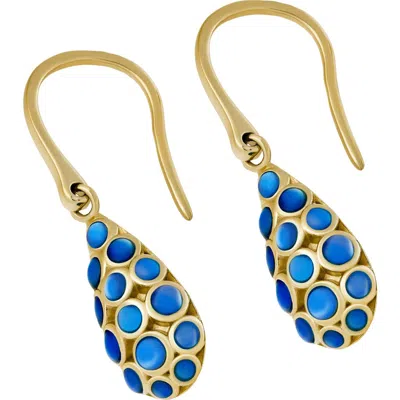 Jan Leslie Bubble Teardrop Gold Vermeil Sterling Earrings In Multi