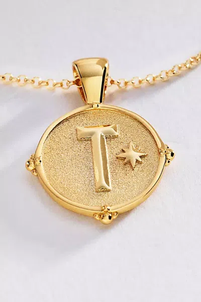 Jane Win Initial Pendant Necklace In Gold