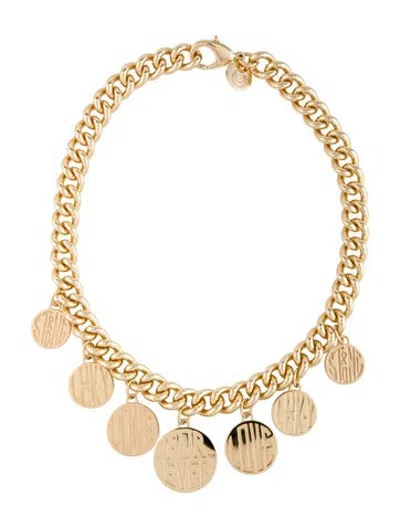 Pre-owned Jane Win Lucky Lost Treasure Coin Station Necklace, 16" In Multicolor