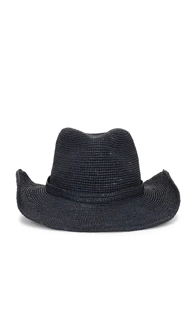 Janessa Leone Sacha Cowboy Hat In Navy