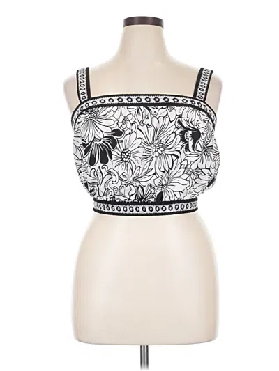 Pre-owned Japna Sleeveless Blouse In White