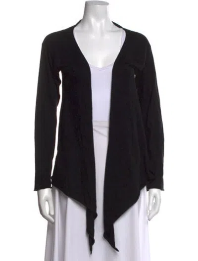 Pre-owned Jarbo Cashmere Open Front Sweater In Black