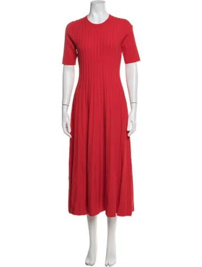 Pre-owned Jason Wu Collection Patterned Midi Length Dress W/ Tags In Pink