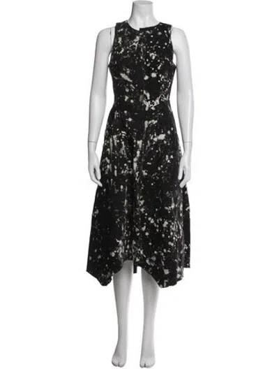 Pre-owned Jason Wu Collection Printed Midi Length Dress In Blue