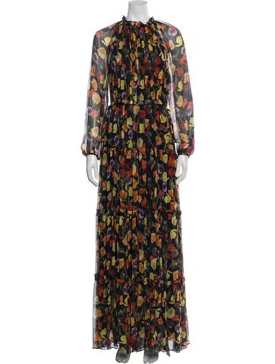 Pre-owned Jason Wu Collection Silk Long Dress In Black