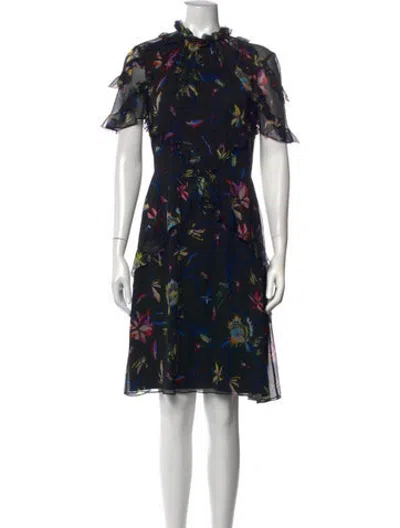 Pre-owned Jason Wu Collection Silk Mini Dress In Black