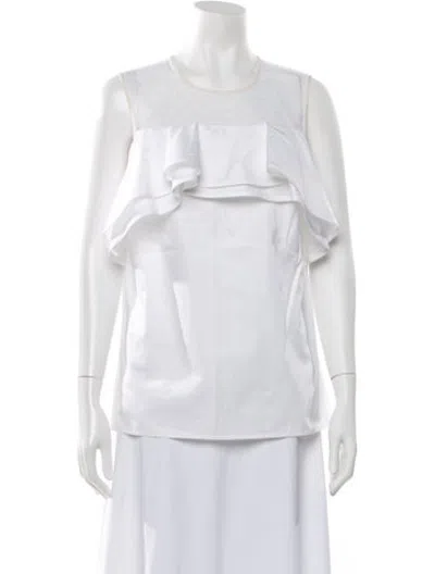 Pre-owned Jason Wu Crew Neck Sleeveless Blouse In White