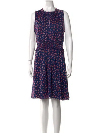 Pre-owned Jason Wu Floral Print Mini Dress In Blue/pink
