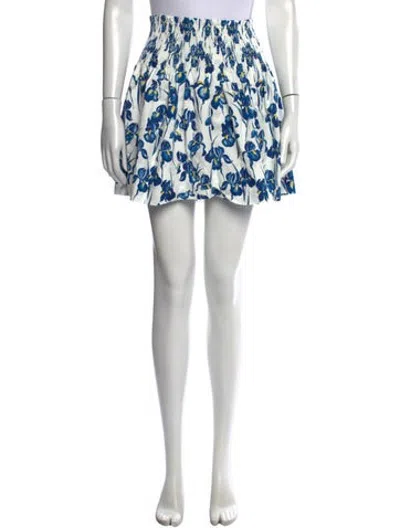 Pre-owned Jason Wu Floral Print Mini Skirt In White